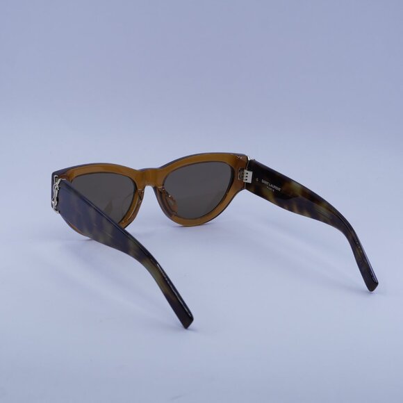 Saint Laurent SL M94/F 008 Sunglasses Brown/Havana Cat Eye Frame, Brown Lenses - Picture 10 of 12